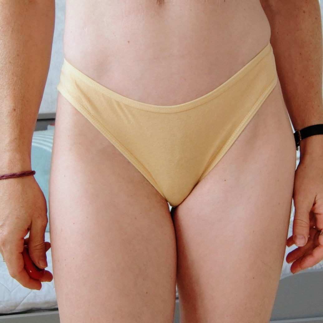 Yellow Cotton Thong